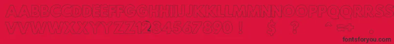 MildLifeOutlinePersonalUse Font – Black Fonts on Red Background