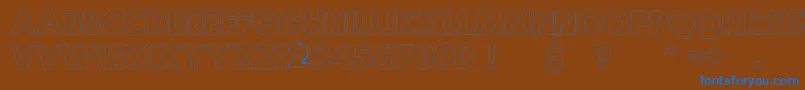 MildLifeOutlinePersonalUse Font – Blue Fonts on Brown Background