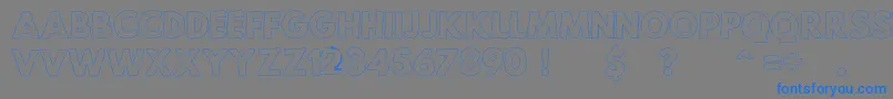 MildLifeOutlinePersonalUse Font – Blue Fonts on Gray Background