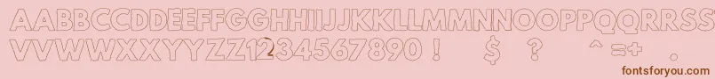 MildLifeOutlinePersonalUse Font – Brown Fonts on Pink Background