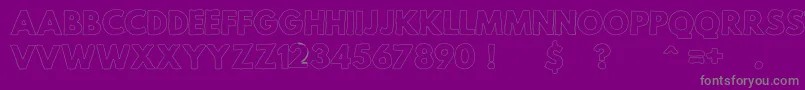 MildLifeOutlinePersonalUse Font – Gray Fonts on Purple Background