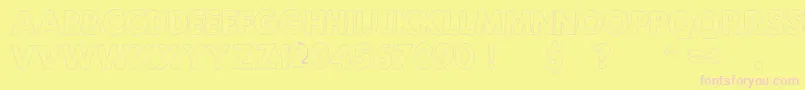 MildLifeOutlinePersonalUse Font – Pink Fonts on Yellow Background