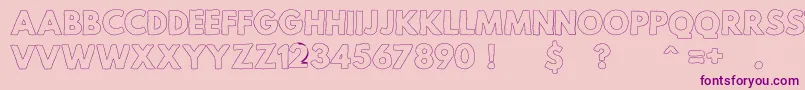 MildLifeOutlinePersonalUse Font – Purple Fonts on Pink Background