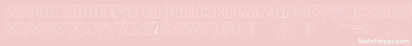 MildLifeOutlinePersonalUse Font – White Fonts on Pink Background