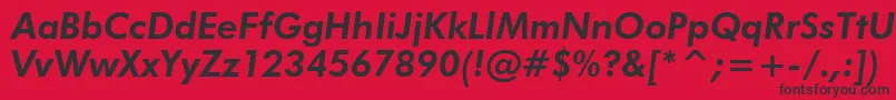 FuturaHeavyItalicBt Font – Black Fonts on Red Background