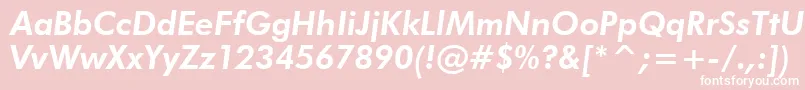 FuturaHeavyItalicBt Font – White Fonts on Pink Background