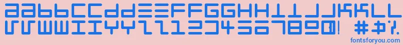 Eppyerrg Font – Blue Fonts on Pink Background