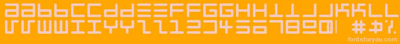 Fonte Eppyerrg – fontes rosa em um fundo laranja
