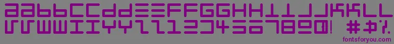 フォントEppyerrg – 紫色のフォント、灰色の背景