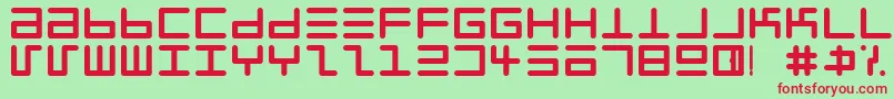 Eppyerrg Font – Red Fonts on Green Background