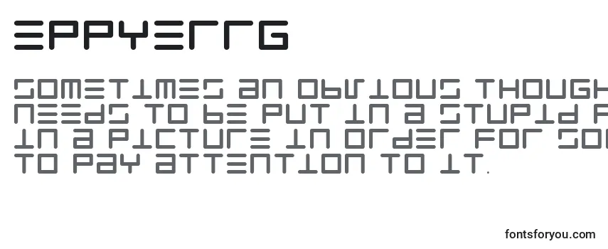 Обзор шрифта Eppyerrg
