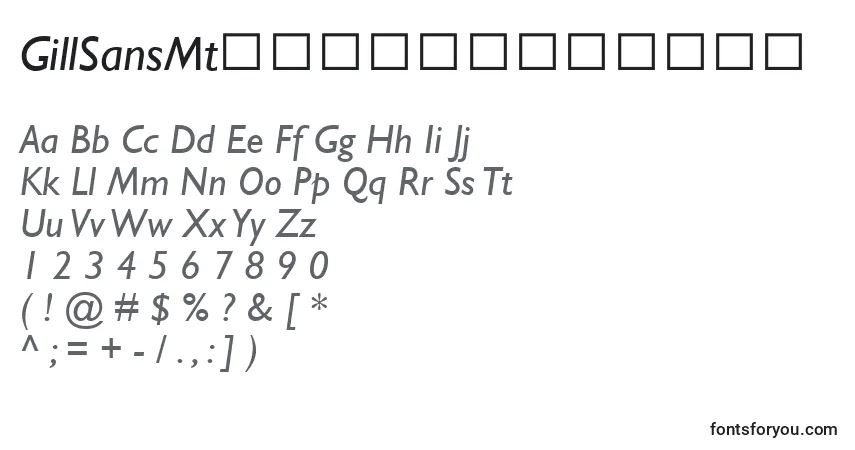GillSansMtРљСѓСЂСЃРёРІ Font – alphabet, numbers, special characters