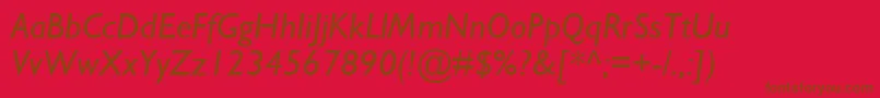 GillSansMtРљСѓСЂСЃРёРІ Font – Brown Fonts on Red Background