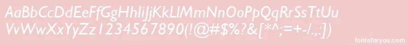 GillSansMtРљСѓСЂСЃРёРІ Font – White Fonts on Pink Background