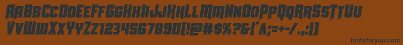 Uniongraycondsemital-Schriftart – Schwarze Schriften auf braunem Hintergrund