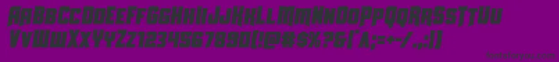 Uniongraycondsemital-Schriftart – Schwarze Schriften auf violettem Hintergrund