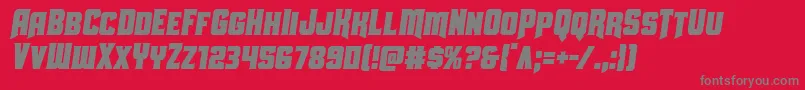 Uniongraycondsemital Font – Gray Fonts on Red Background
