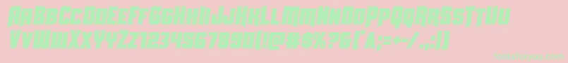 Uniongraycondsemital Font – Green Fonts on Pink Background