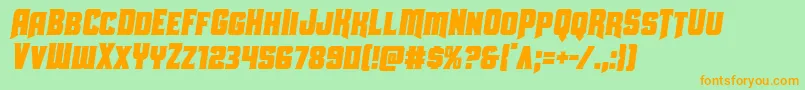 Uniongraycondsemital Font – Orange Fonts on Green Background