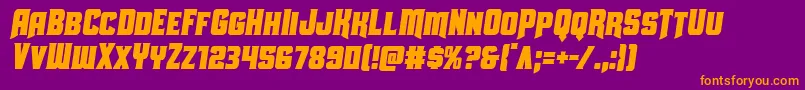 Uniongraycondsemital Font – Orange Fonts on Purple Background