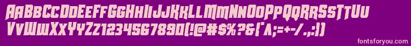 Uniongraycondsemital Font – Pink Fonts on Purple Background