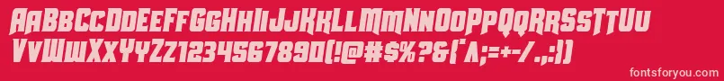 Uniongraycondsemital Font – Pink Fonts on Red Background