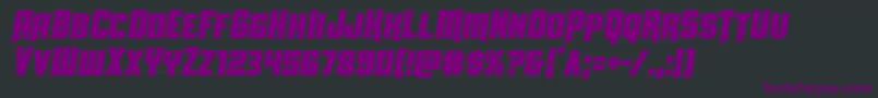Uniongraycondsemital Font – Purple Fonts on Black Background