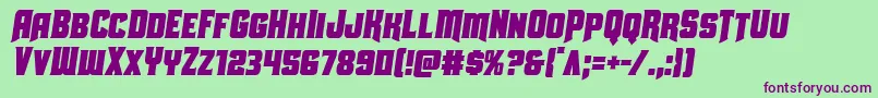 Uniongraycondsemital Font – Purple Fonts on Green Background