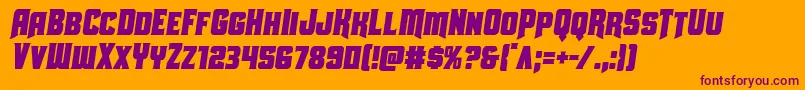 Uniongraycondsemital Font – Purple Fonts on Orange Background