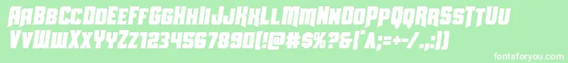 フォントUniongraycondsemital – 緑の背景に白い文字