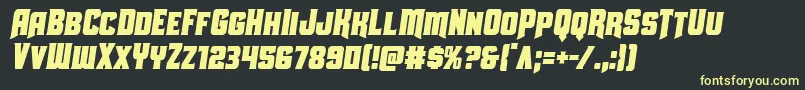 Uniongraycondsemital Font – Yellow Fonts on Black Background