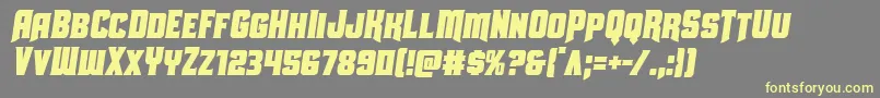 Uniongraycondsemital Font – Yellow Fonts on Gray Background