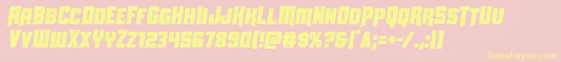 Uniongraycondsemital Font – Yellow Fonts on Pink Background
