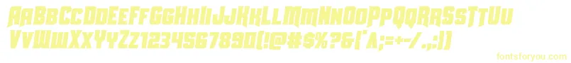 Uniongraycondsemital Font – Yellow Fonts on White Background