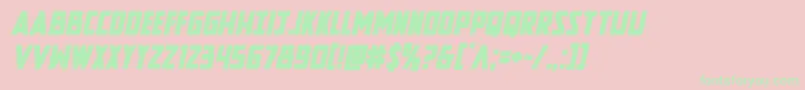 Newcomictitleboldital Font – Green Fonts on Pink Background