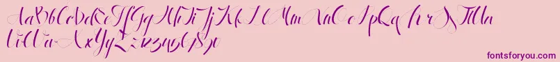 AntrokasDemo-Schriftart – Violette Schriften auf rosa Hintergrund