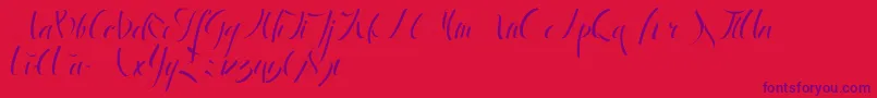 AntrokasDemo Font – Purple Fonts on Red Background