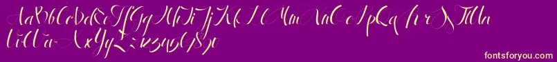 AntrokasDemo Font – Yellow Fonts on Purple Background