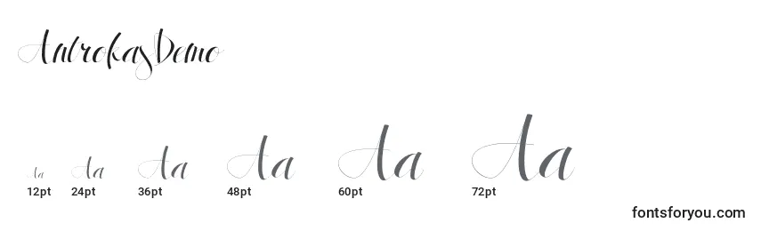 Размеры шрифта AntrokasDemo