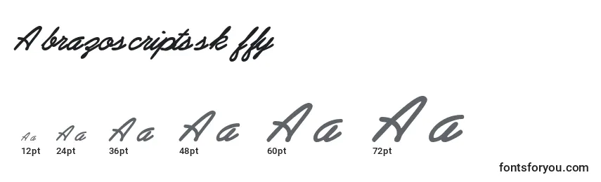 Размеры шрифта Abrazoscriptssk ffy