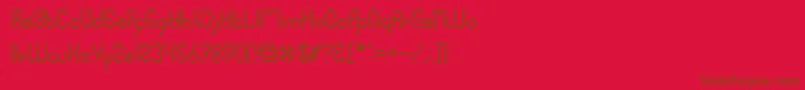 Шрифт SimpleFont – коричневые шрифты на красном фоне
