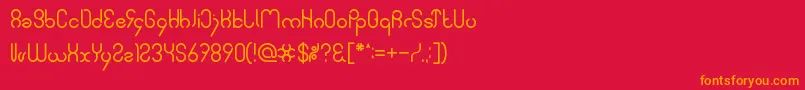 フォントSimpleFont – 赤い背景にオレンジの文字