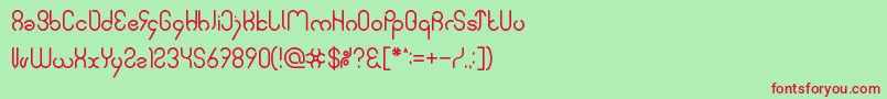 Шрифт SimpleFont – красные шрифты на зелёном фоне