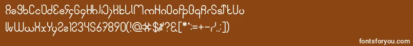 Шрифт SimpleFont – белые шрифты на коричневом фоне