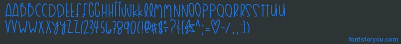 Flyknitlife Font – Blue Fonts on Black Background
