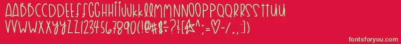 Flyknitlife Font – Green Fonts on Red Background
