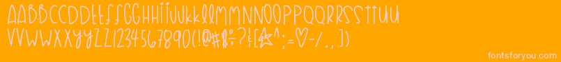 Flyknitlife Font – Pink Fonts on Orange Background