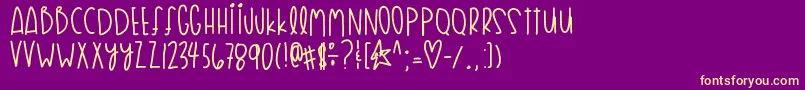 Flyknitlife Font – Yellow Fonts on Purple Background