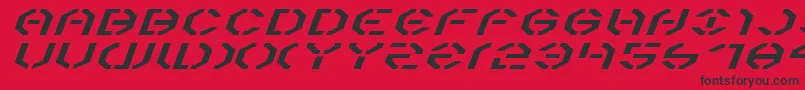 Year3000ExpandedItalic Font – Black Fonts on Red Background