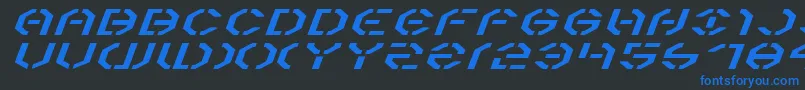 Year3000ExpandedItalic Font – Blue Fonts on Black Background